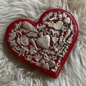 Large Heart Milagros Wooden Love Talisman Made in Mexico Good Luck